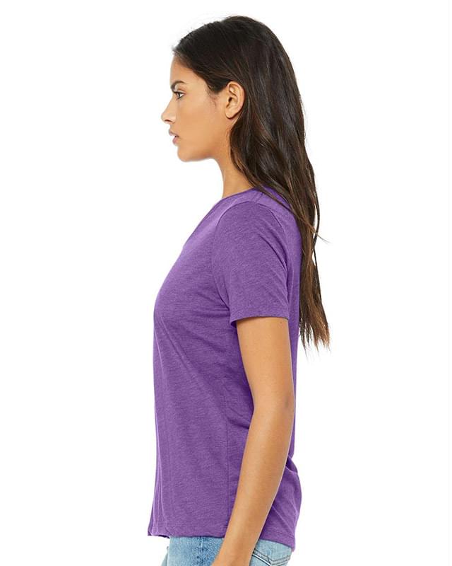 Women's Relaxed Triblend Short Sleeve V-Neck Tee