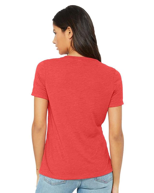 Women's Relaxed Triblend Short Sleeve V-Neck Tee