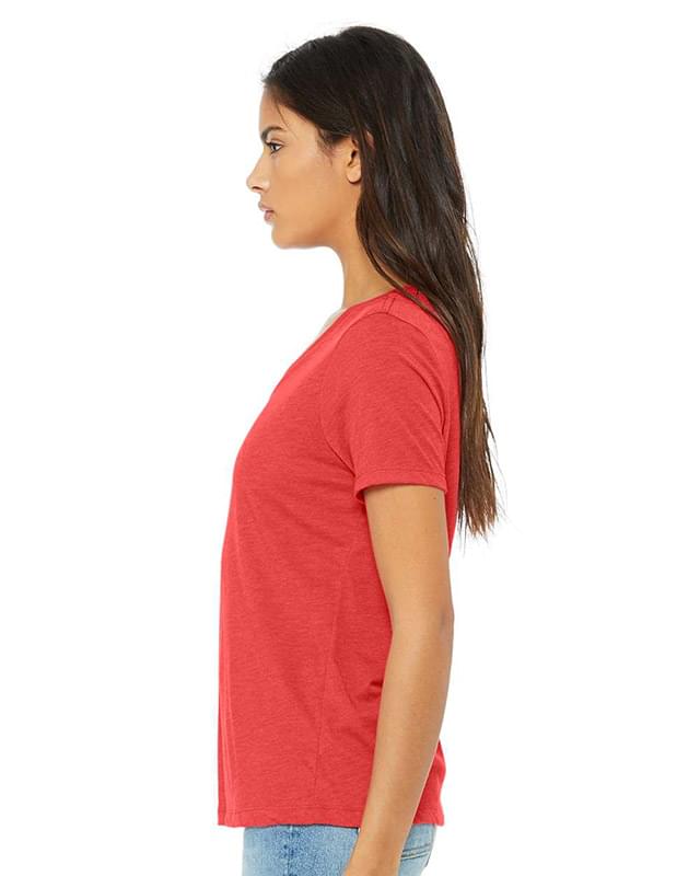 Women's Relaxed Triblend Short Sleeve V-Neck Tee