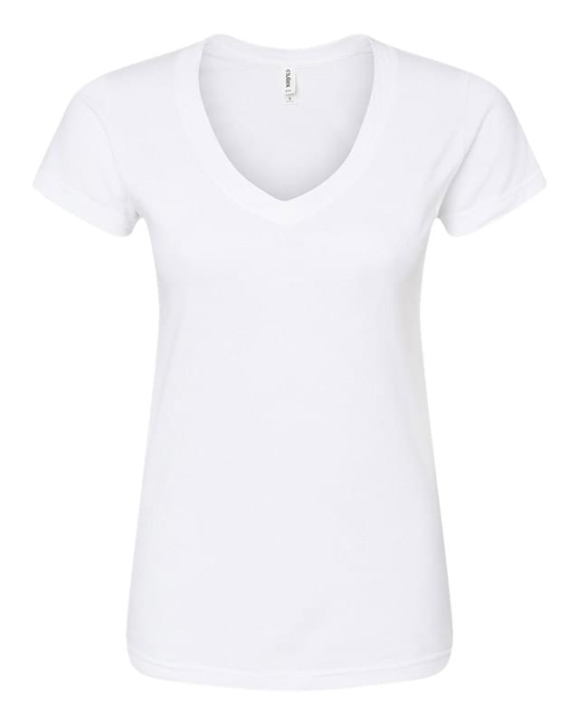 Women's Slim Fit Fine Jersey V-Neck T-Shirt