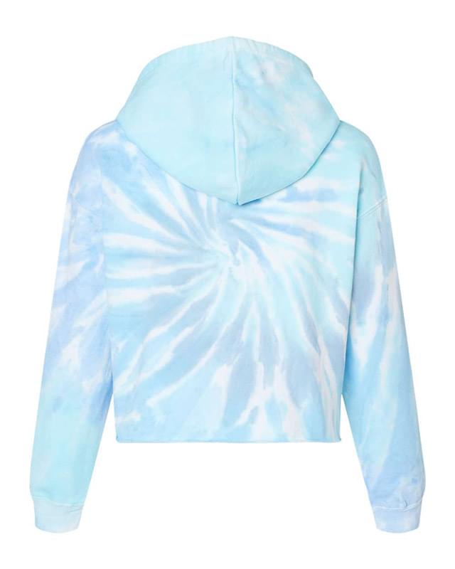 Women's Tie-Dyed Crop Hooded Sweatshirt