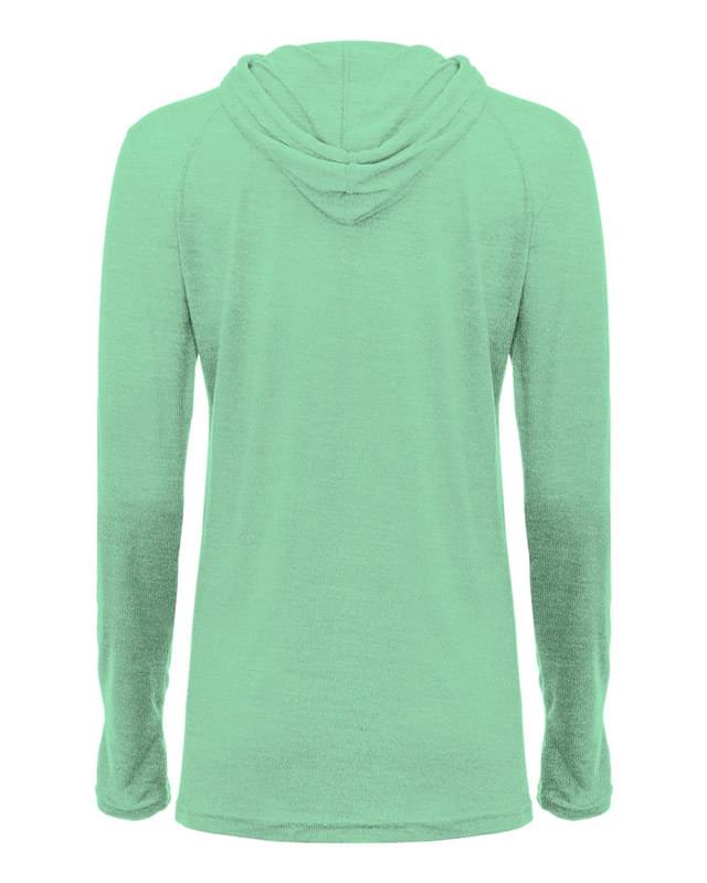 Women's Tri-Blend Surplice Long Sleeve Hooded T-Shirt