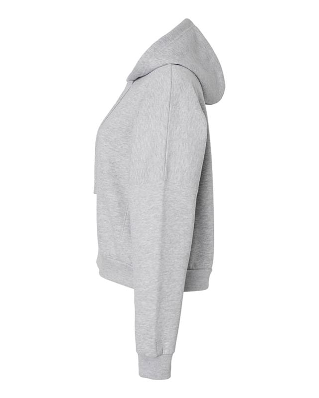 Women's Sueded Fleece Cropped Hooded Sweatshirt