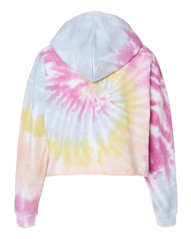 Women's Tie-Dyed Crop Hooded Sweatshirt