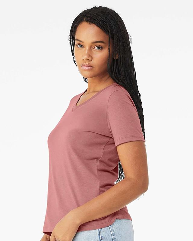 Women's Relaxed Triblend Short Sleeve V-Neck Tee