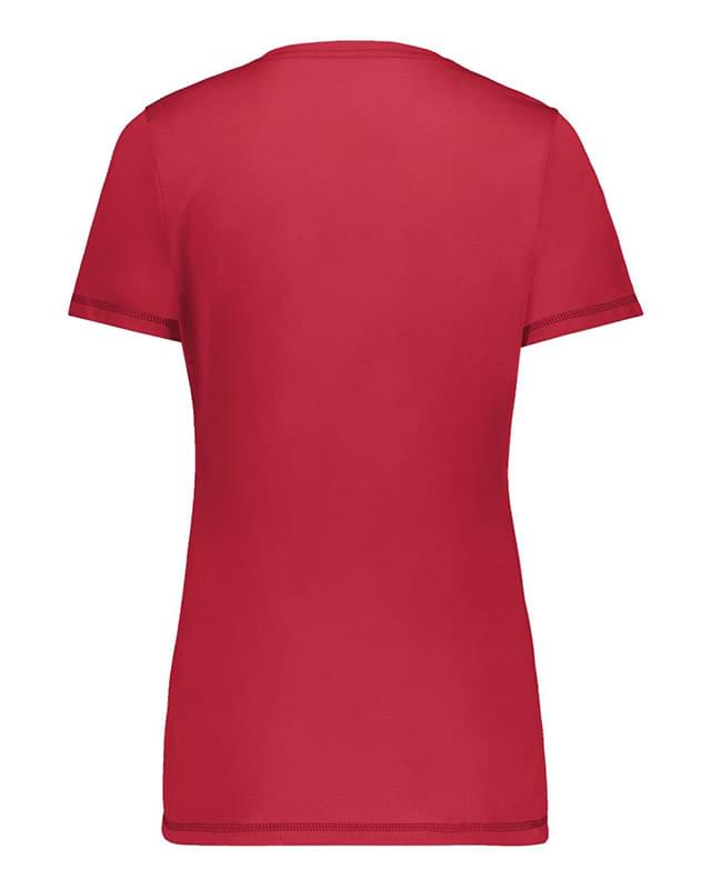 Women's Super Soft-Spun Poly V-Neck T-Shirt