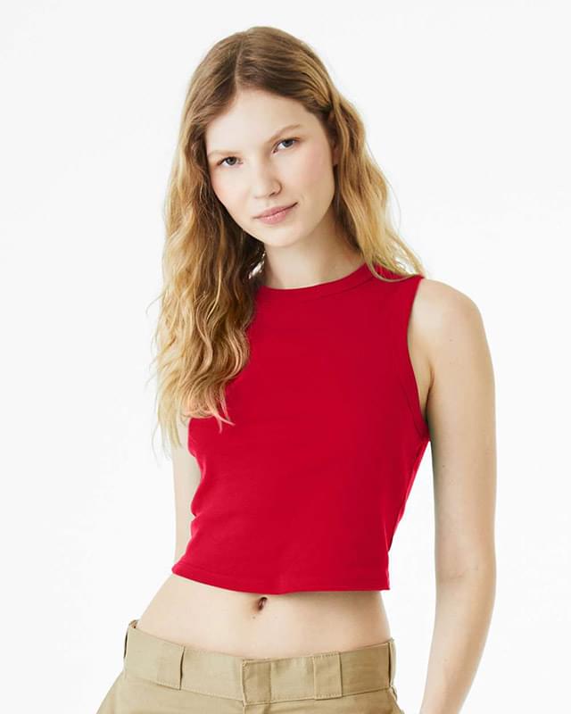 Women's Micro Rib Muscle Crop Tank