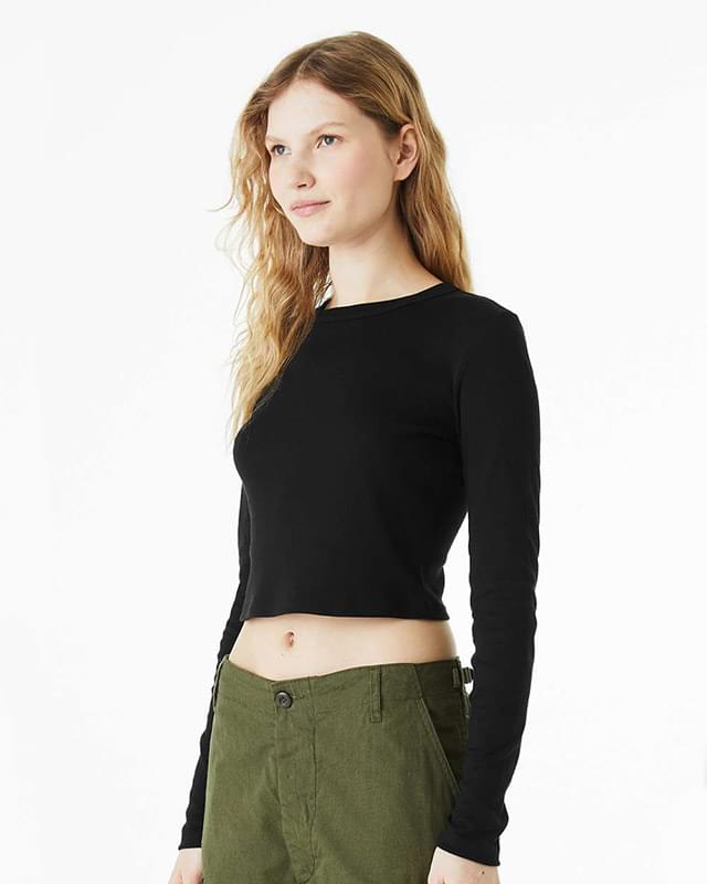 Women's Micro Rib Long Sleeve Baby Tee