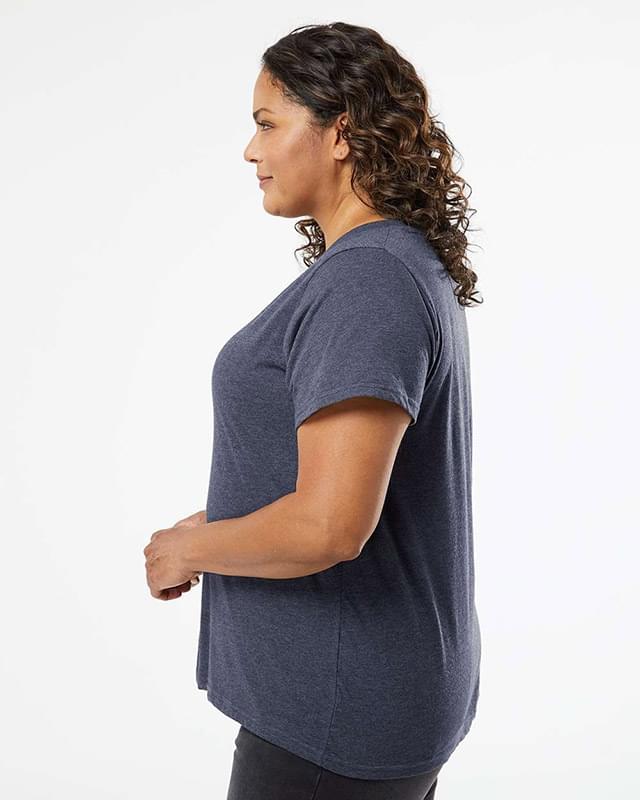 Curvy Collection Women's Fine Jersey V-Neck Tee