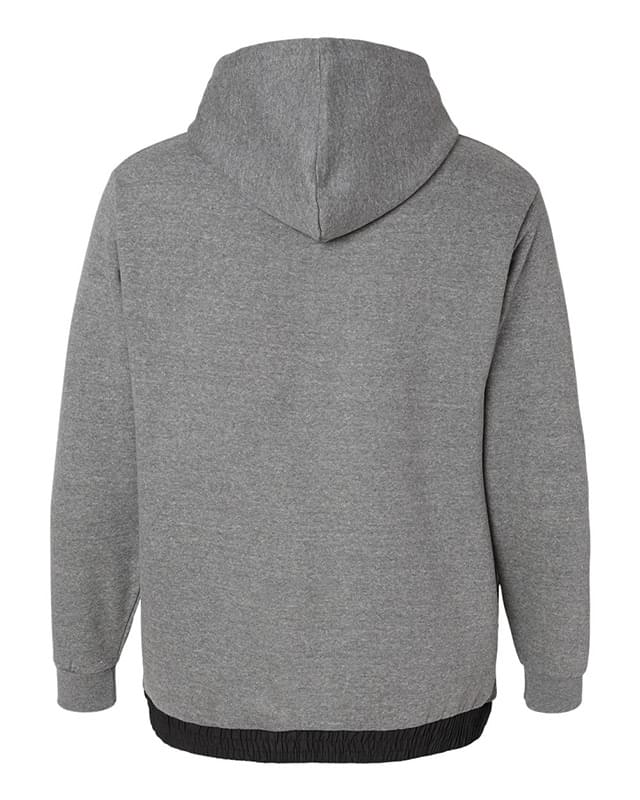 Mixed Media Hooded Sweatshirt