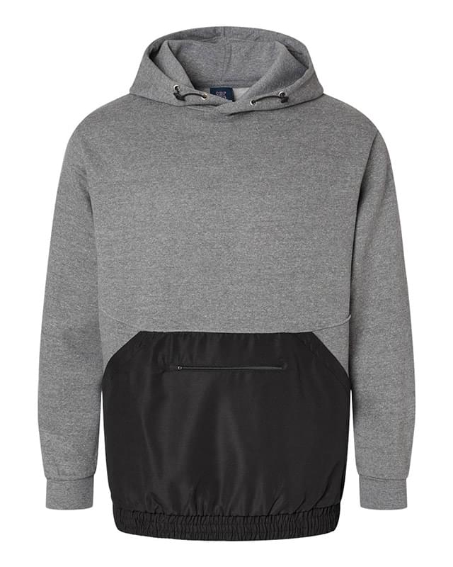Mixed Media Hooded Sweatshirt