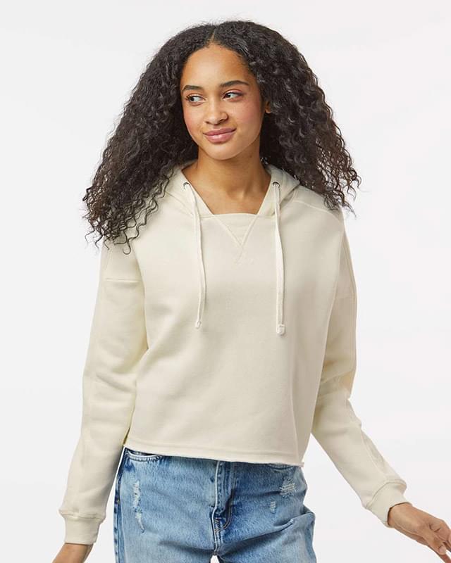 Women's Angel Fleece Crop Hooded Sweatshirt