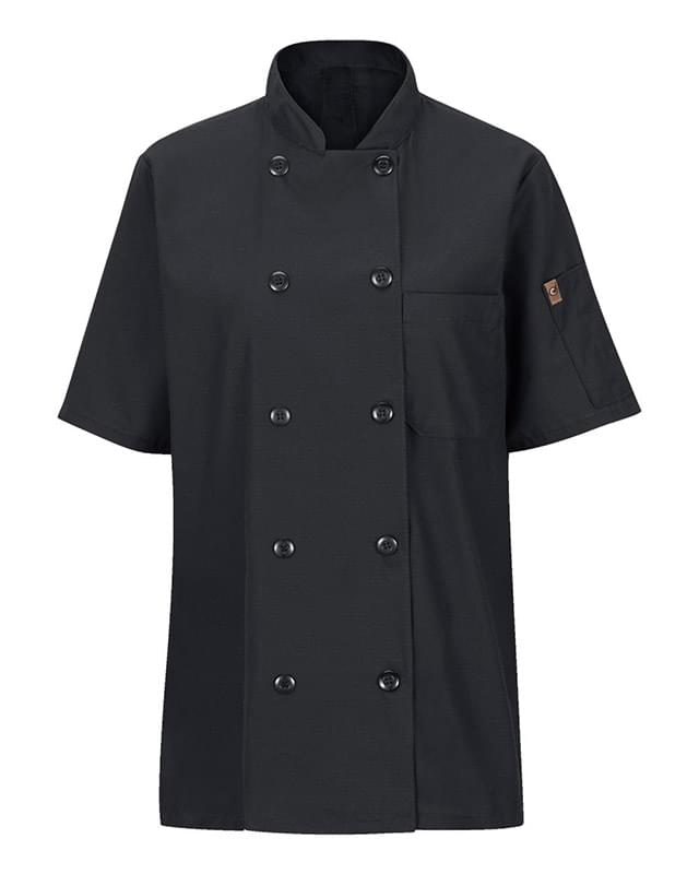 Women's Mimix™ Short Sleeve Chef Coat with OilBlok