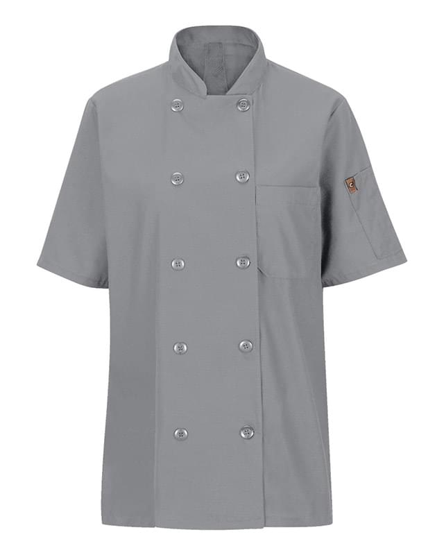 Women's Mimix™ Short Sleeve Chef Coat with OilBlok