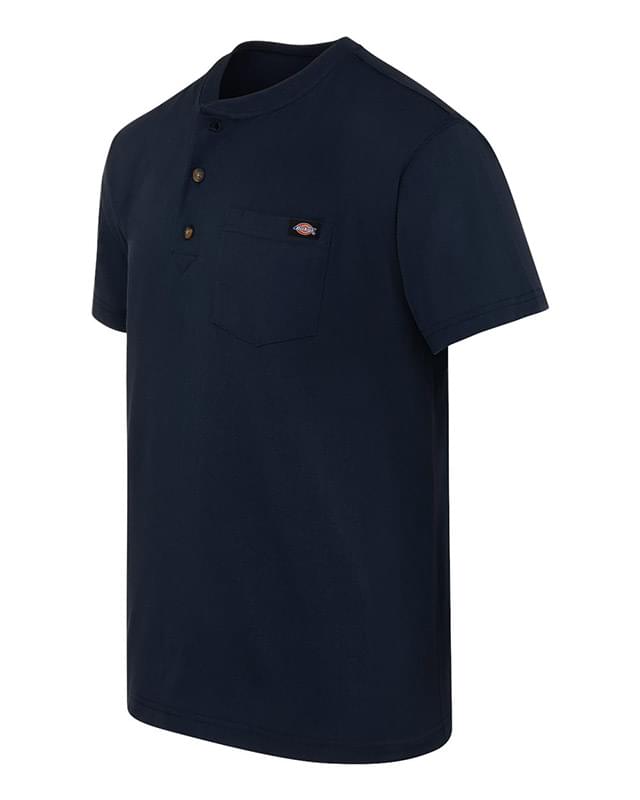 Heavyweight Traditional Short Sleeve Henley - Long Sizes