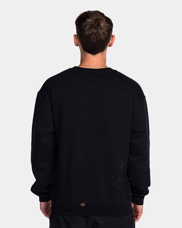 Essential Fleece Bleach Wash Crewneck Sweatshirt
