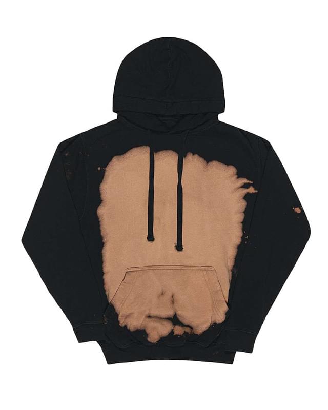 Premium Fleece Bleach Wash Hooded Sweatshirt