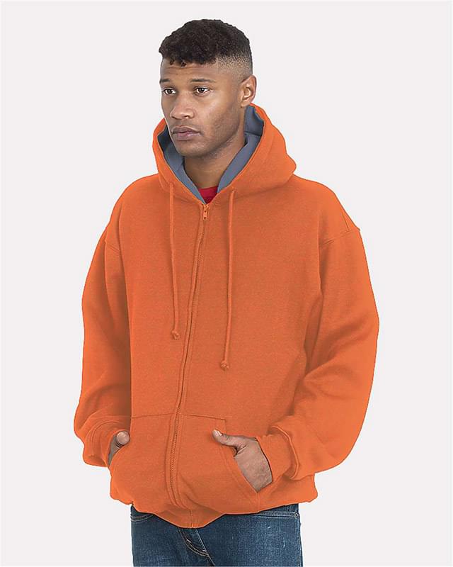 USA-Made Super Heavy Thermal Lined Full-Zip Hooded Sweatshirt