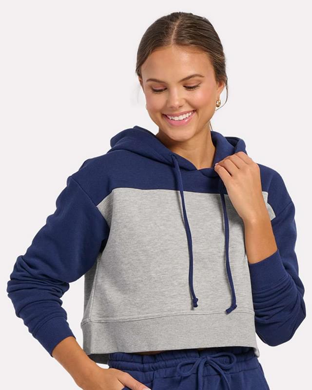 Women's Cropped Fleece Hooded Sweatshirt