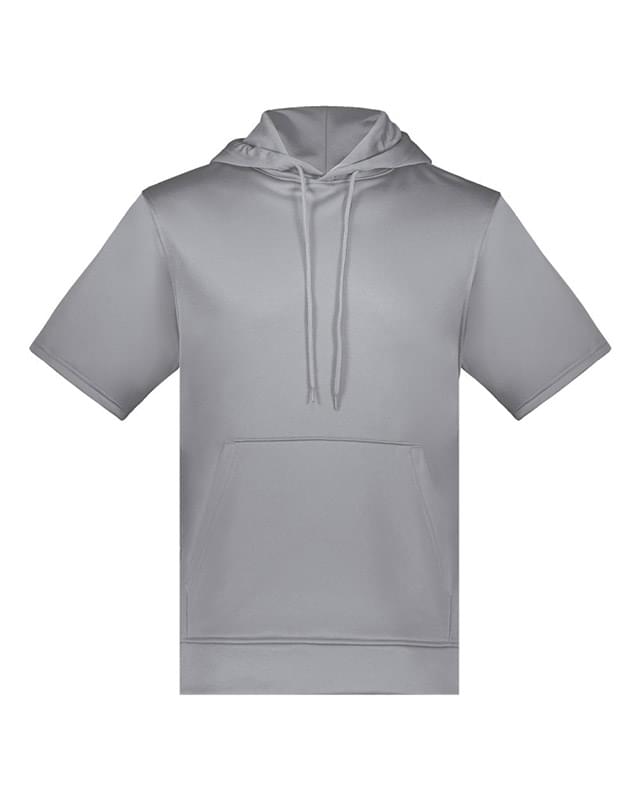 Fleece Short Sleeve Hooded Pullover