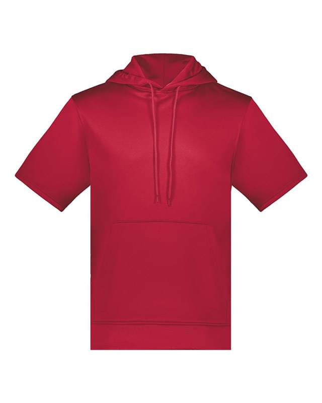 Fleece Short Sleeve Hooded Pullover