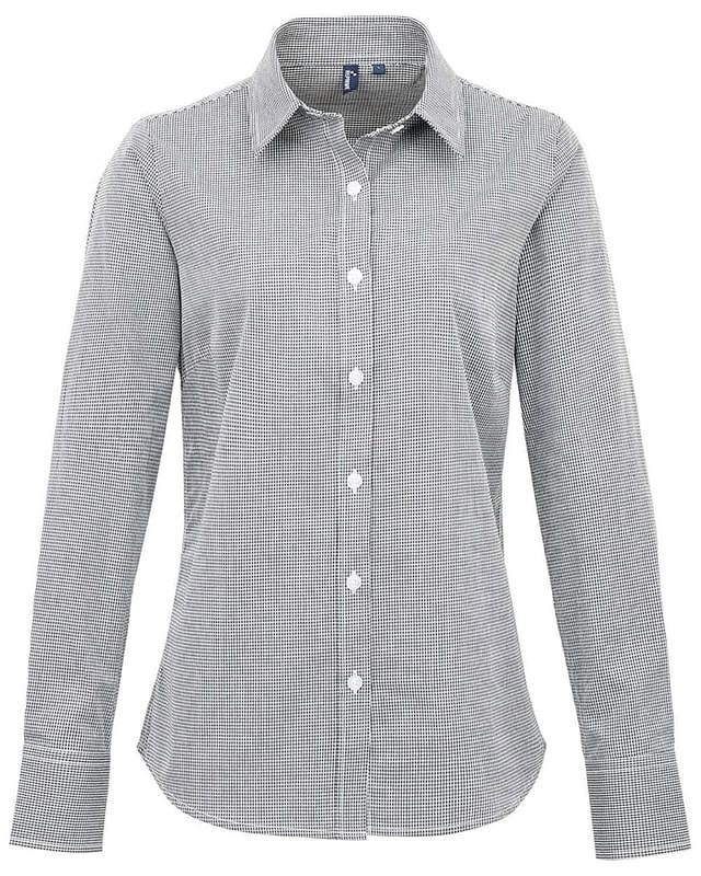 Women's Microcheck Gingham Cotton Shirt