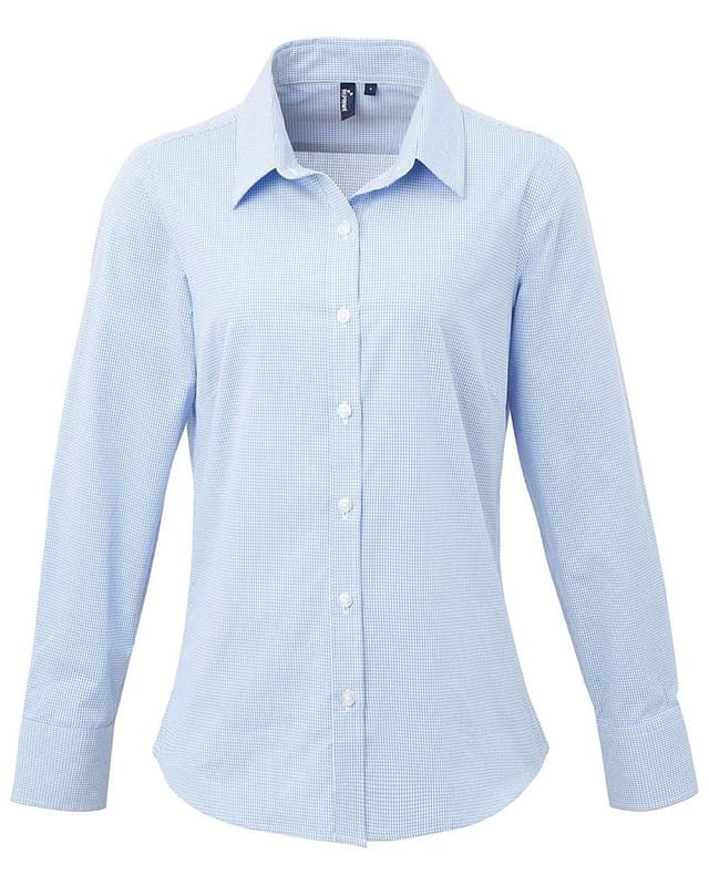 Women's Microcheck Gingham Cotton Shirt