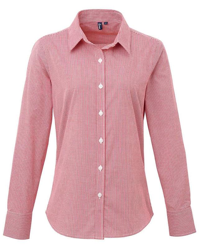 Women's Microcheck Gingham Cotton Shirt