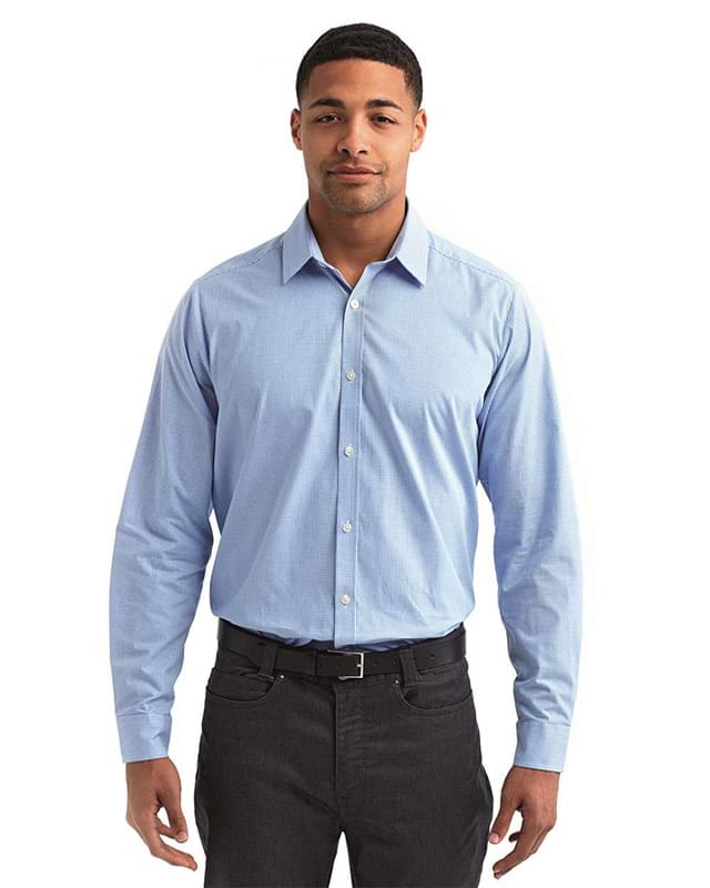 Microcheck Gingham Long-Sleeve Cotton Shirt Microcheck Gingham Long-Sleeve Cotton Shirt