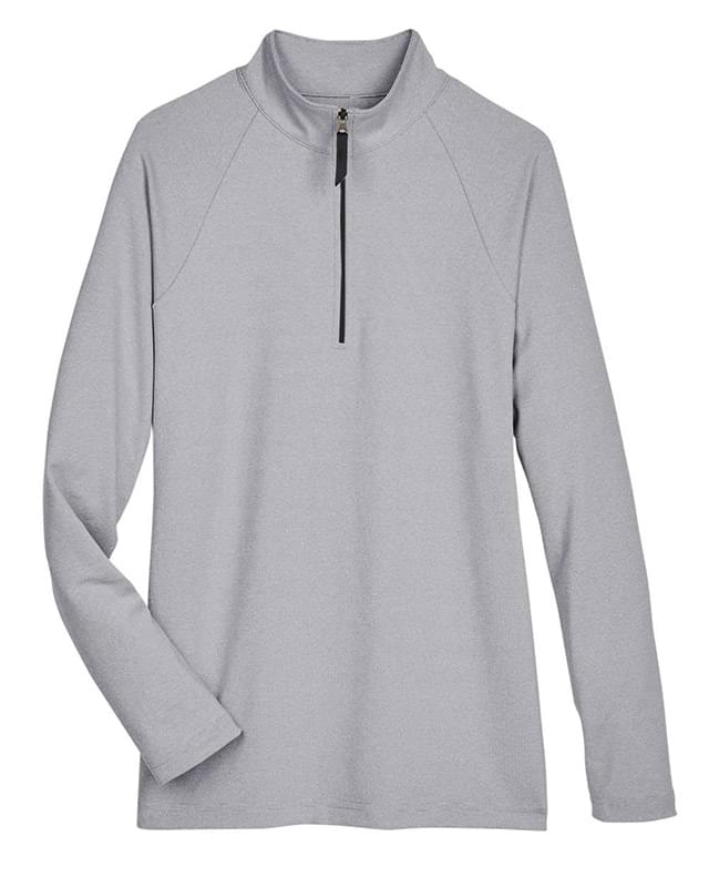Women's CrownLux Performance® Clubhouse Micro-Stripe Quarter-Zip Pullover