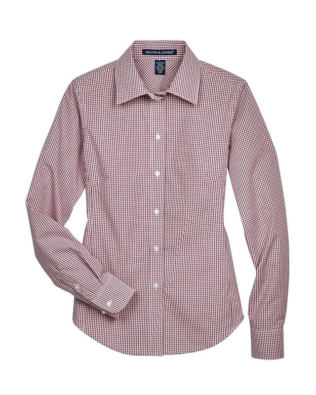 Women's Crown Collection® Gingham Check Woven Dress Shirt