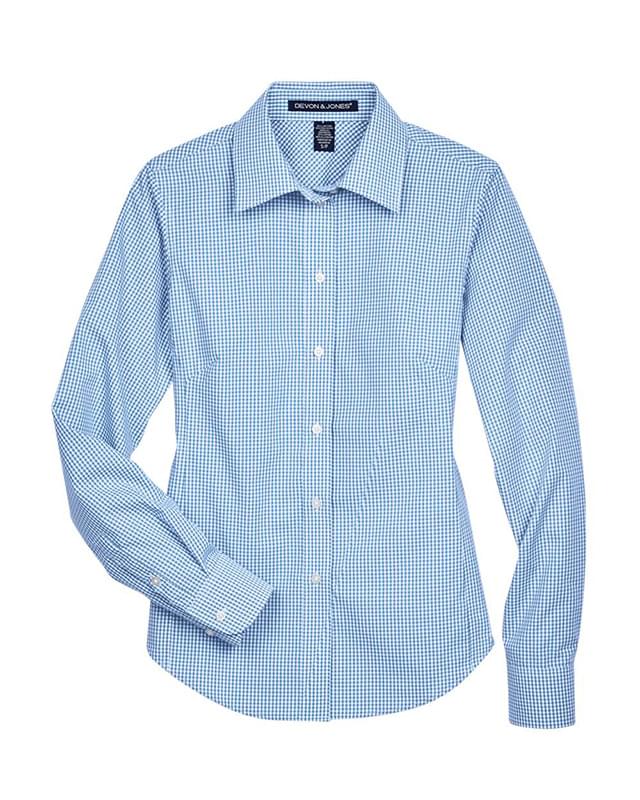 Women's Crown Collection® Gingham Check Woven Dress Shirt