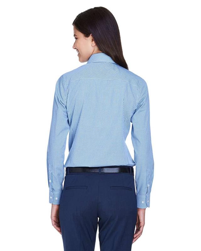 Women's Crown Collection® Gingham Check Woven Dress Shirt