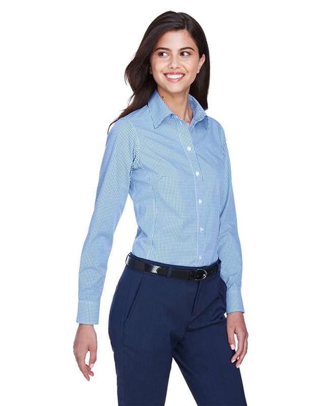 Women's Crown Collection® Gingham Check Woven Dress Shirt