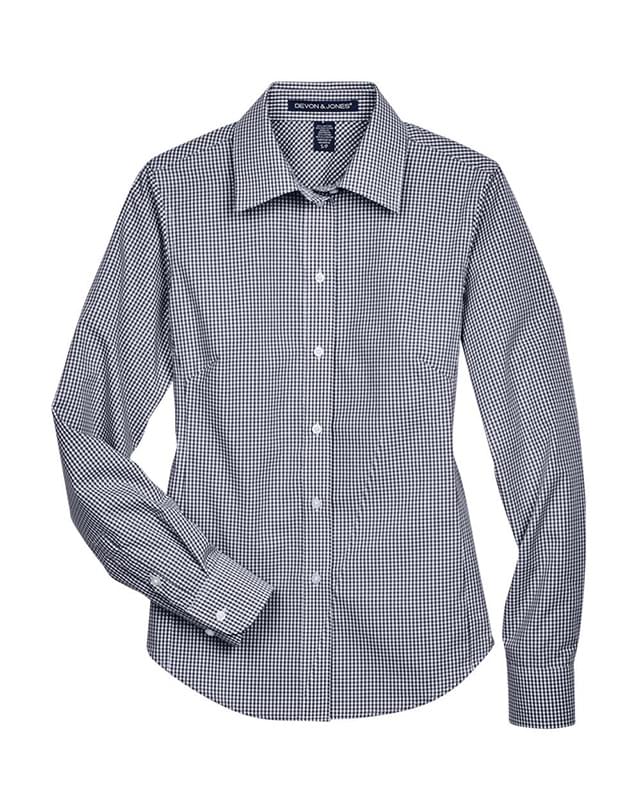 Women's Crown Collection® Gingham Check Woven Dress Shirt