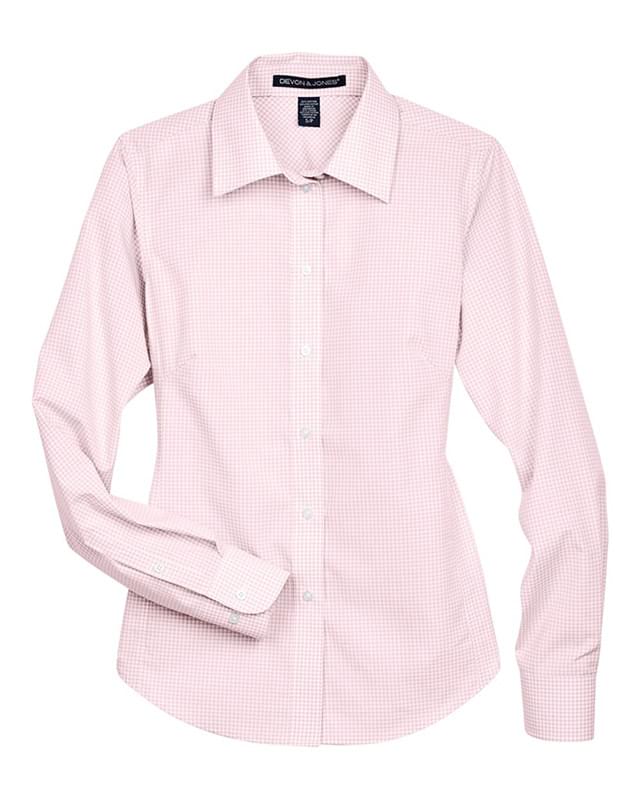 Women's Crown Collection® Gingham Check Woven Dress Shirt