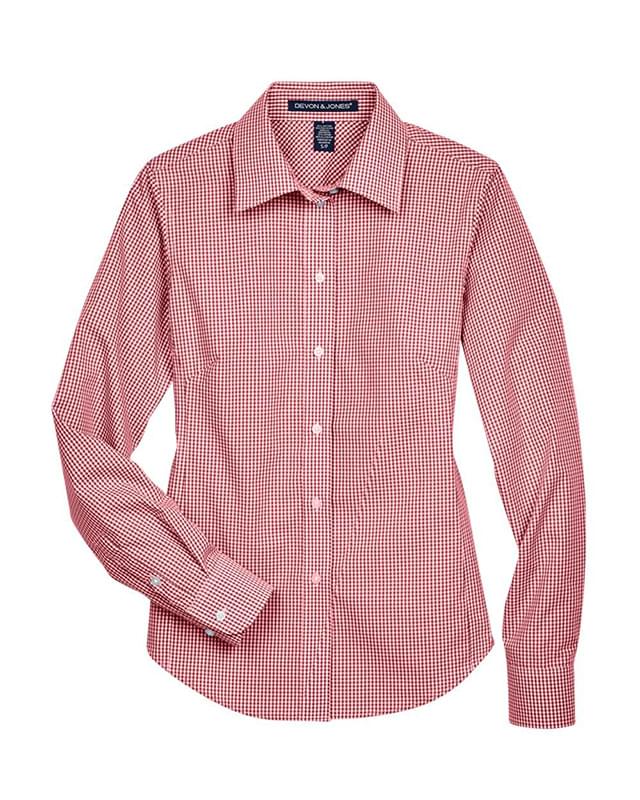 Women's Crown Collection® Gingham Check Woven Dress Shirt
