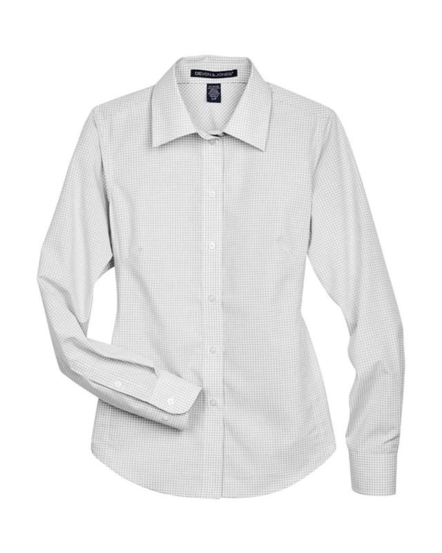 Women's Crown Collection® Gingham Check Woven Dress Shirt