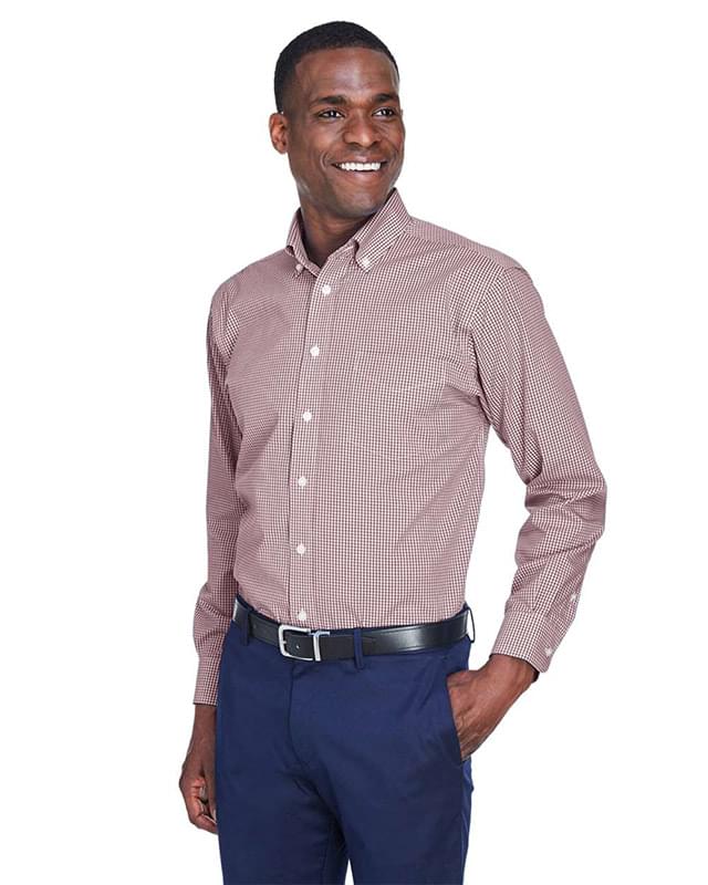 Crown Collection® Gingham Check Woven Dress Shirt
