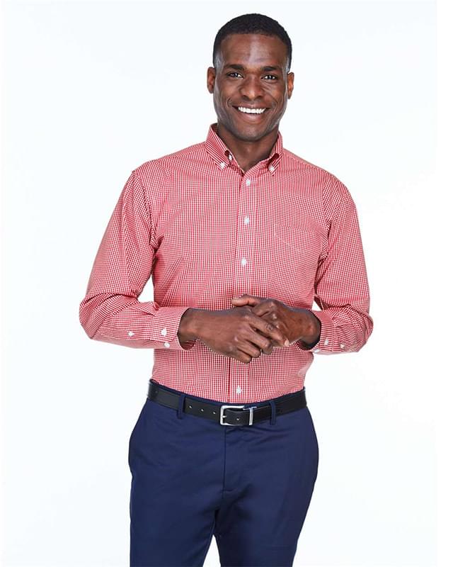 Crown Collection® Gingham Check Woven Dress Shirt Crown Collection® Gingham Check Woven Dress Shirt