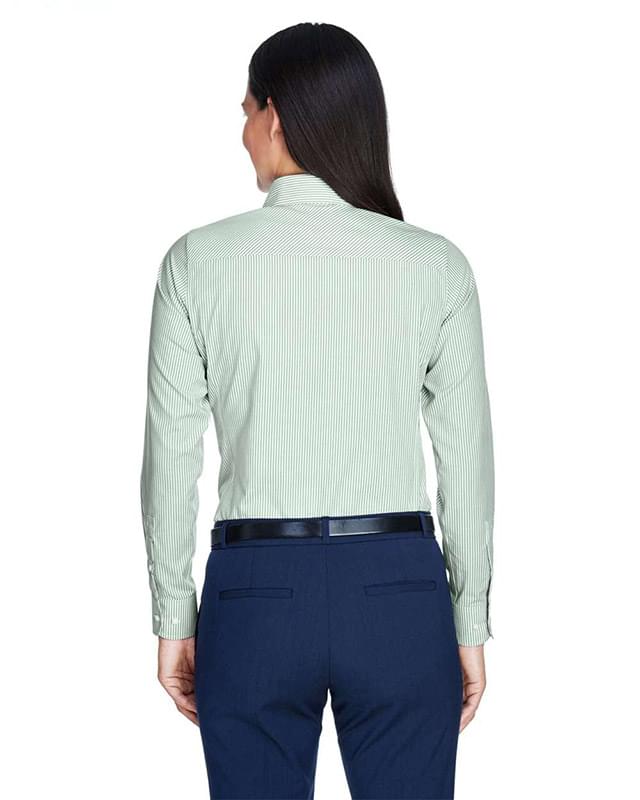 Women's Crown Collection® Banker Stripe Woven Dress Shirt