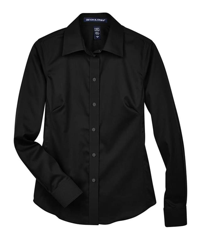 Women's Crown Collection® Solid Stretch Twill Woven Dress Shirt