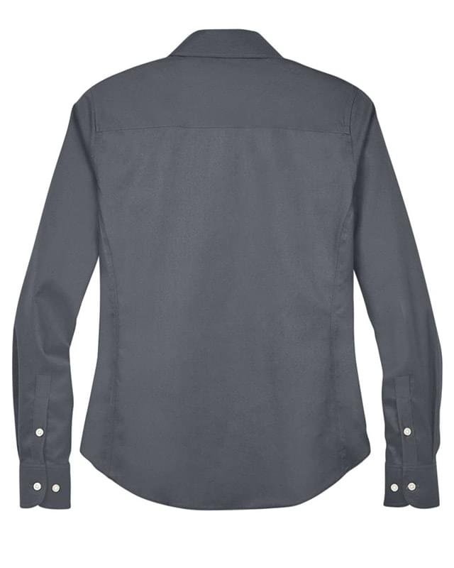 Women's Crown Collection® Solid Stretch Twill Woven Dress Shirt