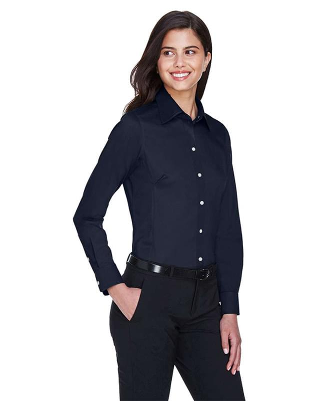 Women's Crown Collection® Solid Stretch Twill Woven Dress Shirt Women's Crown Collection® Solid Stretch Twill Woven Dress Shirt