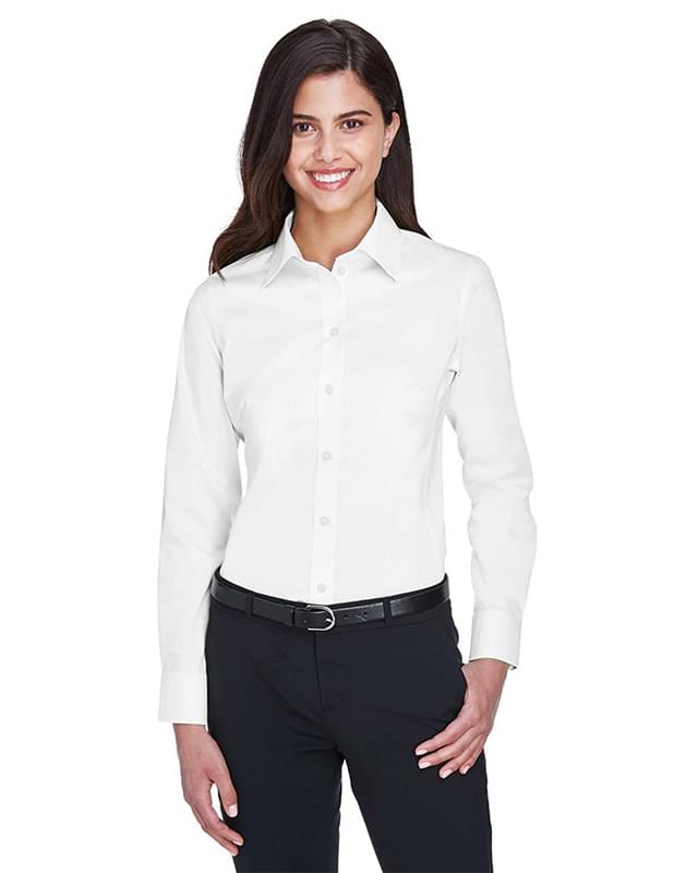 Women's Crown Collection® Solid Stretch Twill Woven Dress Shirt Women's Crown Collection® Solid Stretch Twill Woven Dress Shirt