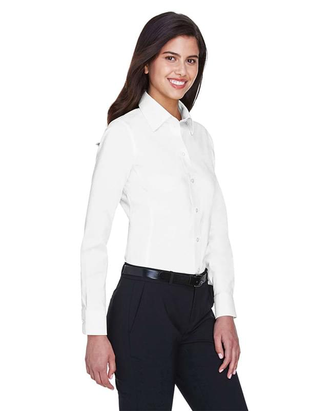 Women's Crown Collection® Solid Stretch Twill Woven Dress Shirt Women's Crown Collection® Solid Stretch Twill Woven Dress Shirt