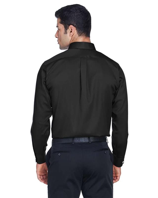 Crown Collection® Tall Solid Stretch Twill Woven Dress Shirt Crown Collection® Tall Solid Stretch Twill Woven Dress Shirt