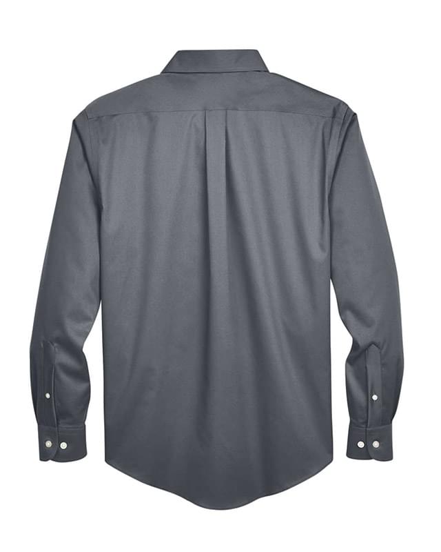Crown Collection® Tall Solid Stretch Twill Woven Dress Shirt Crown Collection® Tall Solid Stretch Twill Woven Dress Shirt