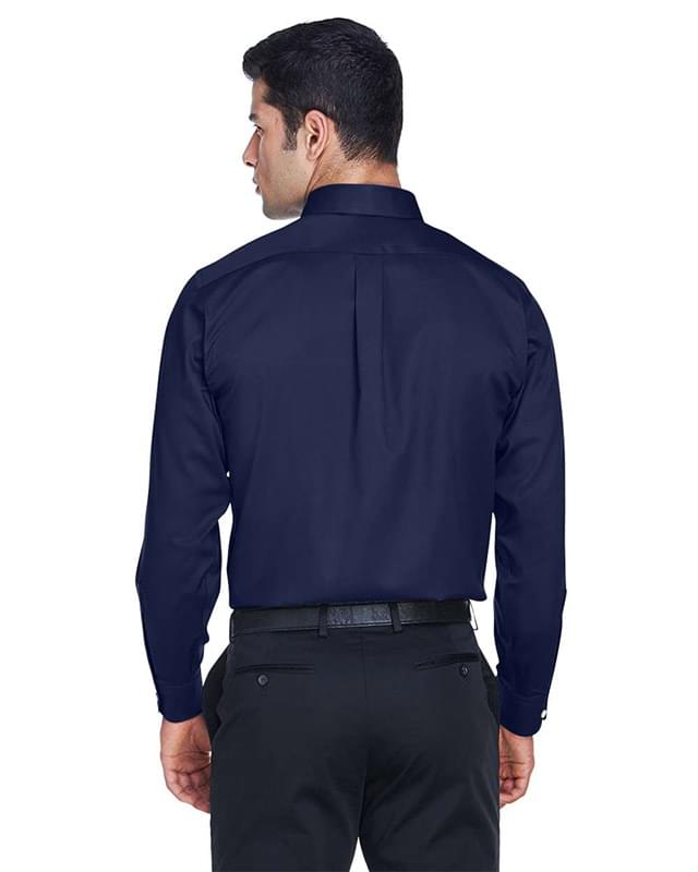 Crown Collection® Tall Solid Stretch Twill Woven Dress Shirt Crown Collection® Tall Solid Stretch Twill Woven Dress Shirt