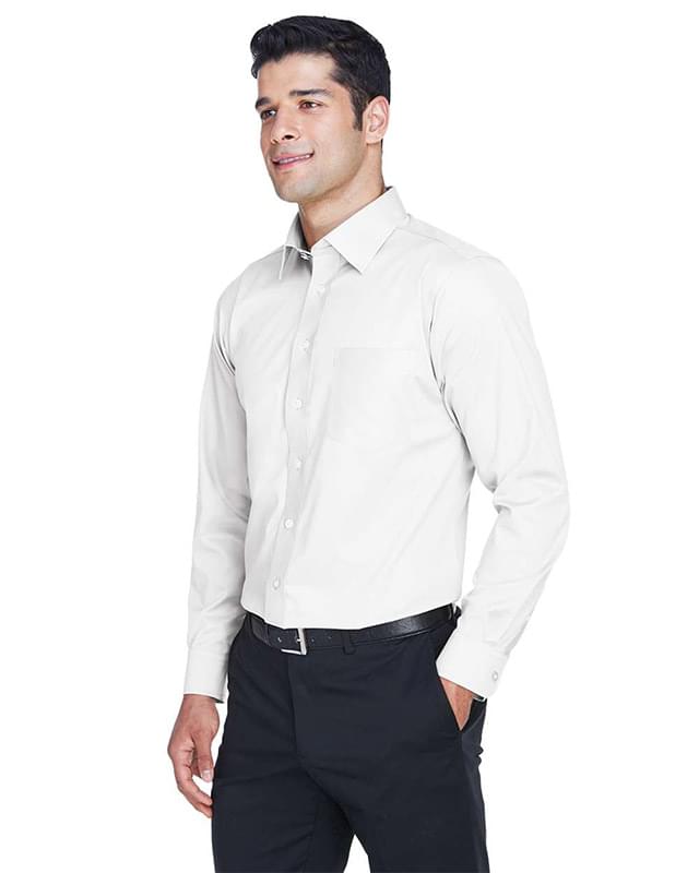 Crown Collection® Tall Solid Stretch Twill Woven Dress Shirt Crown Collection® Tall Solid Stretch Twill Woven Dress Shirt